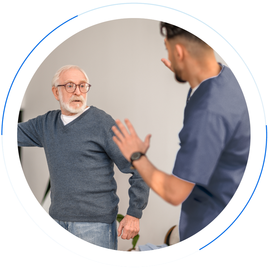 patient being violent to nurse